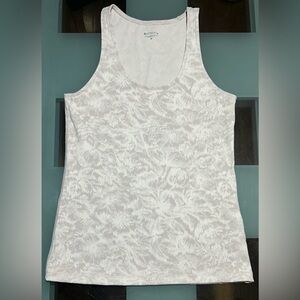 Athleta Women Scoop Neck Textured Floral Tank Size M